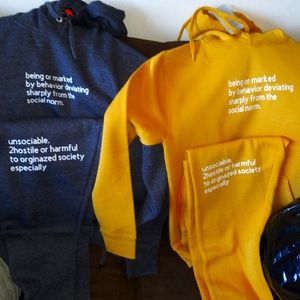 IDKU sweat suit grey and yellow classic🔥